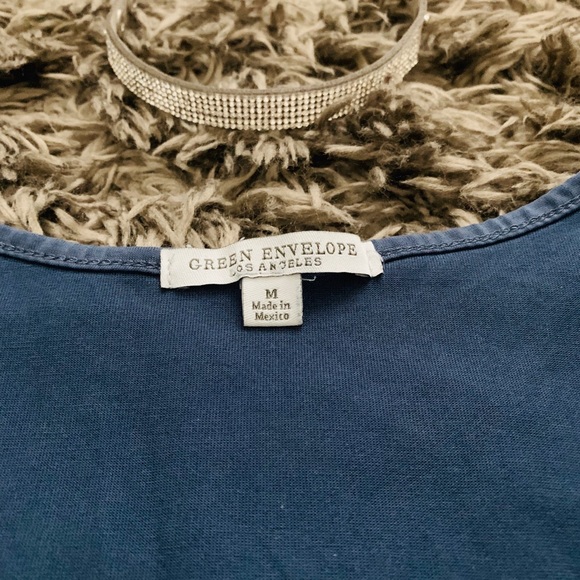 Blue w/ zipper front tank top - Picture 3 of 3